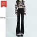New Spring And Autumn Black Flared Jeans For Women, High Waist Slim Fit Versatile Bell-Bottom Pants, Wholesale From_ecoleips.com