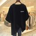 Women's White Loose Short Sleeve T-Shirt Oversized Mid-Length Summer Top Trendy Pink Style New Instagram Favorite_ecoleips.com