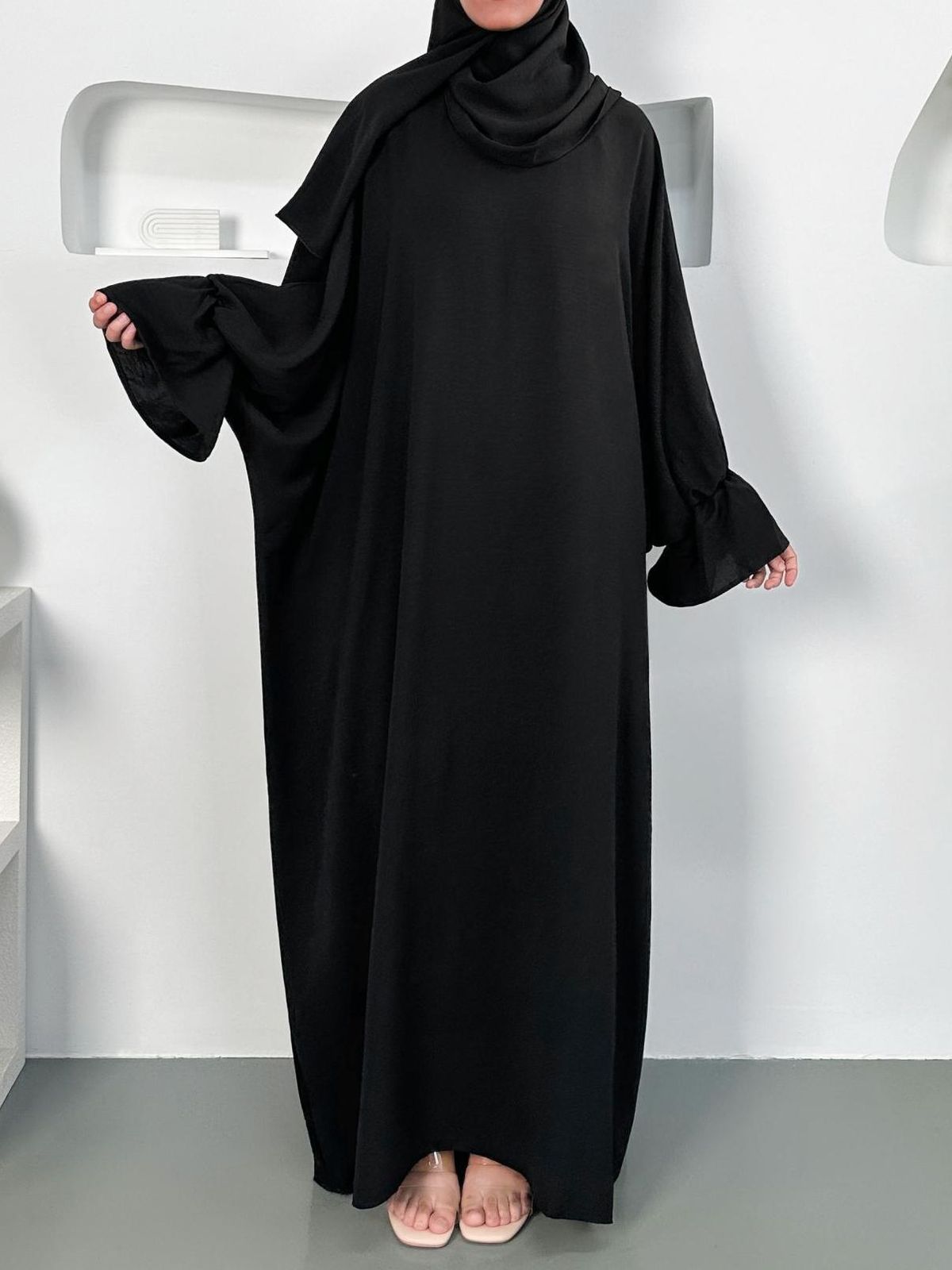Verve 2025 Spring/Summer New Women's Clothing Saudi Turkey Dubai Headscarf Robe Two-Piece Dress_ecoleips.com