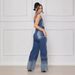 Women's Clothing Fashion Leisure New Multi Pocket Wide Leg Retro Vest Suit_ecoleips.com