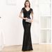 Women's Clothing Evening Dress For Women Black Dignified And Elegant Hostess Wears Sequins For High End Banquets Slimming Long Fishtail Dress_ecoleips.com