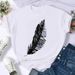 Wholesale Cross-border Clothing, Round-neck Fashion Printed Musical Note Short-sleeve Women's Tops_ecoleips.com