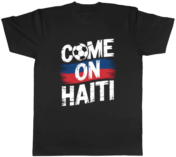Women's T-Shirts Come On Haiti Supporter Football Fan Mens T-Shirt Tee Gift Top_ecoleips.com