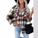 Women's Clothing 2025 Autumn Winter New Plaid Shirt Wool Flannel Button-Up Coat_ecoleips.com