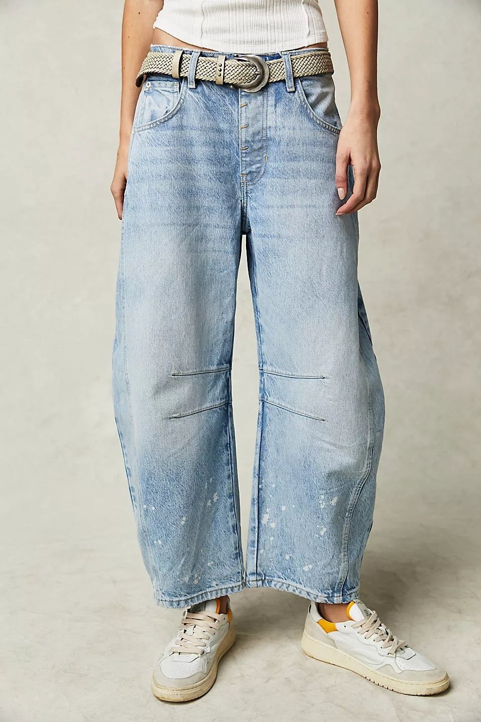 2024 New Cross-Border European And American Hot-Selling Wide-Leg Loose Jeans For Women Mid-Low Waist Washed Denim K306_ecoleips.com