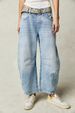 2024 New Cross-Border European And American Hot-Selling Wide-Leg Loose Jeans For Women Mid-Low Waist Washed Denim K306_ecoleips.com