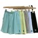 Women's Clothing Cotton Patch A Line High Waist Slim Wide Leg Shorts_ecoleips.com