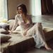 Women's Clothing Sexy Deep V-Neck Lace Maxi Dress – Long Sleeve See-Through Fitted Evening Gown For Women_ecoleips.com