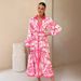 Women's Clothing Linen Loose Casual Belt Waist Puff Sleeve Dress_ecoleips.com