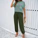 DiYun European And American Casual Resort Style Simple Nine-Point Pants Set Women's Clothing 2025_ecoleips.com