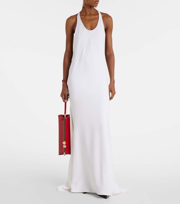 Women Summer White Spaghetti Strap Maxi Dress Sexy Slim‑Fit High Waist Casual Beach Vacation Long Dress_ecoleips.com