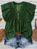 Women's Clothing Princess Sleeve V Neck Chiffon Blouse Hot Selling For Formal & Casual For Women Short Sleeved_ecoleips.com