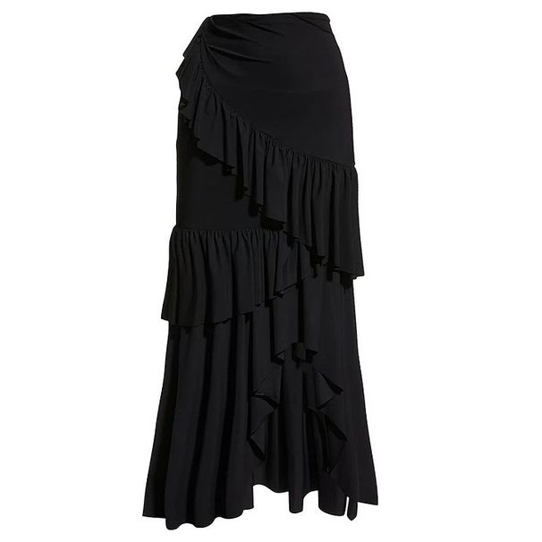 Women’s Ruffle High-Waisted One-Piece Swimsuit – Striped & Sheer Mesh Cover-Up (S-XL)_ecoleips.com
