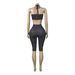 Women's Halter Neck Strapless Top And Polka Dot Print Tight Fitting Five Point Pants Two Piece Set European American Style_ecoleips.com
