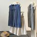 Women's Old Money Style Color Block Striped Sleeveless Knit Top Slim Fit Polo Collar Cardigan New Summer Elegant_ecoleips.com