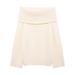 Aria Basics Aria Basics European American Cross-border Clothing Wholesale: Women's Straight-shoulder Fur Collar Top, Casual And Versatile_ecoleips.com
