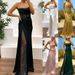 Women's Clothing Strapless Dress Fashion Casual Party Patchwork Style For Spring Autumn INS Inspired New Arrival_ecoleips.com