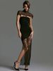 Blifanbo Lace Backless Sexy Mini Dress Women Gown See Through Turtleneck Bodycon Sleeveless Club Party Dresses Female Elegant_ecoleips.com
