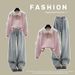 Women's Clothing Preppy Style Women's Embroidered Bow Sweatshirt And Jeans Set Collar High Waisted Slimming Outfit For Formal & Casual_ecoleips.com