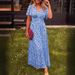 Elegant Floral Print V-Neck Wrap Dress For Women - Soft A-Line Silhouette With Elastic Waist, Short Sleeve, Plus Size Available_ecoleips.com