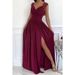 Women's Sleeveless Lace Hem Slit Dress European American Style Independent Website Bestseller 2025 Wish_ecoleips.com