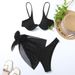 Verve Chujian 2025 New Solid Color Bikini Three-Piece Sexy Fashion Swimsuit For Women_ecoleips.com