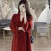 2025 Spring And Autumn Korean Version Small Versatile Coat Medium And Long Gray Woolen Coat Female Hepburn Style_ecoleips.com