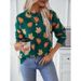 girl European And American Cross-Border Independent Station Hot-Selling Multi-Color Christmas Maple Leaf Jacquard_ecoleips.com
