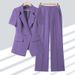 Women's Clothing Purple Short Sleeved Small Suit Jacket For Women Summer Thin New Style Casual Professional Suit Suit Summer_ecoleips.com