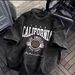 Women's Clothing Vintage Washed Oversized T-Shirt – Distressed Cotton Tee With 3D Print (M-3XL, Black)_ecoleips.com