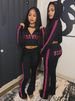 Women's Clothing Sexy Long Sleeve Pants Set European And American Retro Slim Waist Letter Print For Women Long Sleeve For Formal & Casual_ecoleips.com