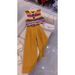 Women's Clothing Popular Two Piece Pants Thin Breathable Striped Knitted Short Sleeved Top High Waist Slim Wide Leg Nine Point Pants_ecoleips.com