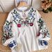 Women's Clothing Loose Slim All Match Heavy Embroidery Shirt Stylish Top_ecoleips.com