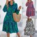 2026 Spring/Summer European And American Casual Loose Fit Color-Block Leopard Print Long Sleeve Shirt Dress_ecoleips.com