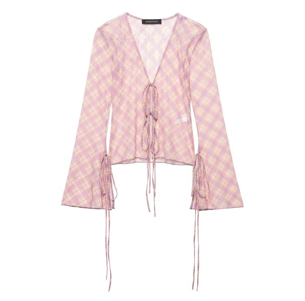 Women's Clothing Spring New Women's Wear Fashion Design Printed Silk Mesh Shirt Skirt_ecoleips.com