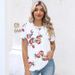 2025 Spring/Summer New Women's Fashion Round Neck Printed Short Sleeved T-shirt For Women_ecoleips.com