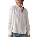 IRISERLY Spring European Design With Wooden Ear Splicing Striped Women's Long Sleeve Casual Fashion Shirt_ecoleips.com