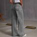 Women's Clothing Embroidered Jeans Sweet And Spicy Style High Waist Straight Pants Loose Trousers_ecoleips.com