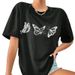 2025 New European And American Foreign Trade Butterfly Print Summer Simple Casual Round Ne T-Shirt In_ecoleips.com