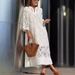 Women's Clothing Women's Casual Loose Lace V Neck Dress Loose Fitting Two Piece Set Style For Formal & Casual For Women_ecoleips.com