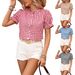 2026 Cross-Border European And American New Fashion Casual Button Plaid Summer Shirt_ecoleips.com