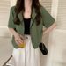 Women's Short-sleeved Blazer, Thin Style, Spring-summer Design, Niche Short Casual Blazer Top, Wholesale_ecoleips.com