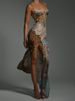 Mozision Leopard Print Lace Split Sexy Maxi Dress Women Gown Elegant Patchwork Chiffon Sleeveless Backless Beach Evening Dress_ecoleips.com