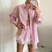 Women's European American Style Lace Patchwork Shirt Shorts Set Summer Sun Protection Breathable Two Piece Casual Fashion_ecoleips.com