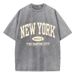 New York Brooklyn Letter Printed Washed T-Shirts Women Cotton Tops Comfortable Distressed O-Neck T Shirts Summer Womans Clothes_ecoleips.com