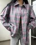 Verve 2025 Versatile Turn-down Collar Loose Plaid Long Sleeve Shirt For Women_ecoleips.com