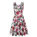 2024 Hot-Selling Women's Fashion European And American Print Summer Beach Round Neck Sleeveless Flared Long Dress_ecoleips.com