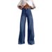 Retro High-Waisted Wide-Leg Jeans – Vintage Washed Denim Pants For Women (Light Blue/Deep Blue/Brown, S-3XL)_ecoleips.com