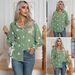 Polka Dot Print Lantern Blouse Women Long Sleeve Shirt New Women's Fashion_ecoleips.com