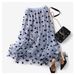 Ew A-line large swing skirt, flocked love polka dot half skirt, spring and autumn women's mid length slimming gauze skirt, summer mesh skirt_ecoleips.com